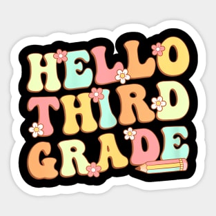 Third Grade Team 3rd Grade Teacher Girl Back to School Sticker